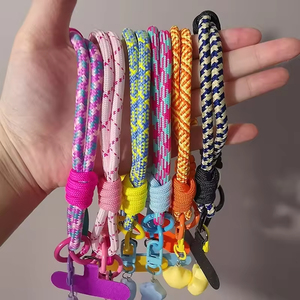 Universal Detachable <b>Braided</b> Mobile Phone Lanyard Strap Cute Star Hanging Chain Ring Cord with Patch Adjust Phone Wrist Strap - Product Image 3