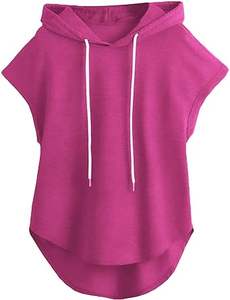 Sudadera Deportiva sin Mangas para Mujer, Transpirable, sin Costuras, 100% Algodón Lavado, para Ejercicio, Estilo Relajado, Manga Corta 2024 - Product Image 6