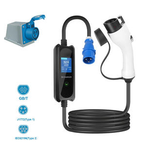 OEM ODM AC EV充電器 7KW 32A タイプ1 タイプ2 GB/T ポータブルEV充電器（対応CEEソケット付き） - Product Image 1