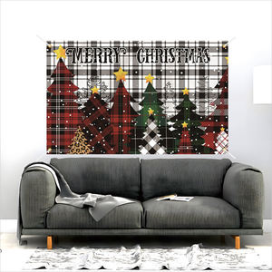 בד פוליאסטר תליית פוסטר פוסטר קיר מגילה חג המולד עיצוב רקע באנר - Product Image 2