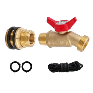 Robinet d'<span class=keywords><strong>eau</strong></span> en laiton massif, filetage 3/4 GHT, vanne pour <span class=keywords><strong>tuyau</strong></span> d'<span class=keywords><strong>arrosage</strong></span>, robinet pour baril de pluie - Product Image 1