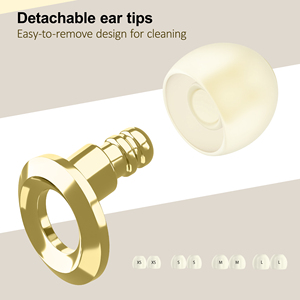 Bouchons <span class=keywords><strong>d</strong></span>'oreilles personnalisés avec logo, 23 dB SNR, 4 tailles, réutilisables, réduction du bruit, pour les voyages, la moto, la protection auditive - Product Image 5