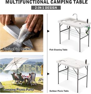 <strong>Lifetime</strong> Portable Plastic HDPE Fillet <strong>Table</strong> for Outdoor Cleaning - Product Image 4