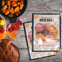 Menu Couvre Manches 5 Pages 10 Vues Restaurant Transparent Menu Dossier pour Vin Boissons Café Bars Restaurant