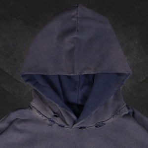 Sweat-shirts à capuche en coton lourd à épaules tombantes personnalisés, délavés au soleil, vintage, en molleton français, délavés à l'acide, pour hommes - Product Image 2
