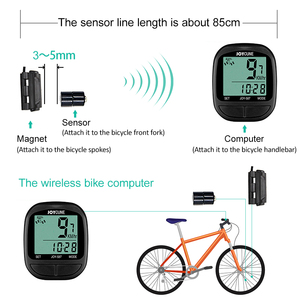 Ordenador de bicicleta, odómetro velocímetro y con cable resistente al agua, cronómetro, Ordenador de bicicleta con pantalla LED para ciclismo al aire libre - Product Image 5
