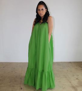 IStapromo Gifts Robe Plissée Unie <span class=keywords><strong>Grande</strong></span> <span class=keywords><strong>Taille</strong></span> pour Femme, Style <span class=keywords><strong>Plage</strong></span>, avec Bretelles, Modèle Sexy - Product Image 6