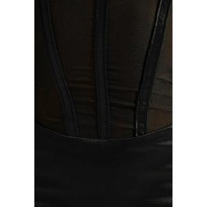 Vestido Casual Sexy de Manga Larga con Espalda Descubierta y Malla, Diseño Personalizado de Fábrica OEM, Talla y Color Personalizables - Product Image 6