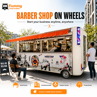 Remolque Móvil Personalizado CE Dot para Barbería, Salón de Belleza Totalmente Equipado, Camión de Comida sobre Ruedas para Negocios al Aire Libre