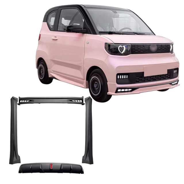 For Wuling Hongguang MINIEV Front Lip Rear Lip Side Skirts ABS Plastic Car Bumper Car Bodykit Auto Parts Diffuser Splitter