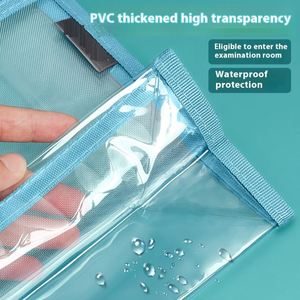 Double Zipper Waterproof Plastic <b>Document</b> <b>Bag</b> Portable Book Storage Living Room Single Tier - Product Image 5
