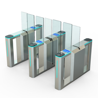 Torniquete Deslizante con Pantalla de 8 Pulgadas, Control de Acceso con Código QR y Código de Barras, Barrera Peatonal para Entrada de Vías, Acero Inoxidable