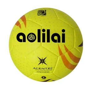 批发pelotas Balon de futbol优质保暖粘合尺寸4标志OEM Aolilai足球制足球