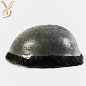 Parrucchino per <span class=keywords><strong>Uomo</strong></span> 100% Capelli Umani, Tipo Pelle Extra Sottile, Fatto a Mano, 8x10 con Anello a V, Aspetto Naturale, Densità 120%, 6 Pollici <span class=keywords><strong>di</strong></span> Pizzo - Product Image 3