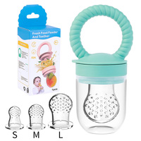 1 pièce, Grignoteur de fruits et légumes frais en silicone pour bébé avec couvercle, tétine d'alimentation et de dentition