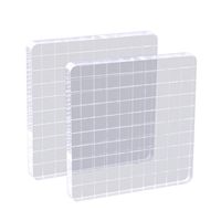 Ensemble de blocs de timbres acryliques transparents Blocs carrés pour blocs d'estampage Outils carrés ronds