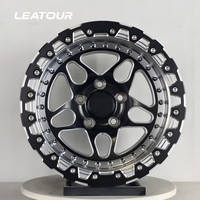 LEATOUR 1 pièce Jante forgée Beadlock 15 16 18 20 pouces 5x114.3 5x130 6x139.7 5x120.65 pour Belak C8 C10 benz bmw Drag Wheel
