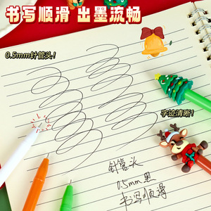 Bolígrafo de gel navideño de 0.5 mm con tinta negra, cuerpo de plástico y diseño de dibujos animados para uso escolar y de oficina. - Product Image 4