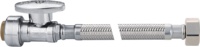 KLOE 820324-02 Robinet d'angle à raccord rapide 1/2 po FIP, connecteur de robinet en acier inoxydable SUS304, tuyau flexible métallique tressé sans plomb CUPC