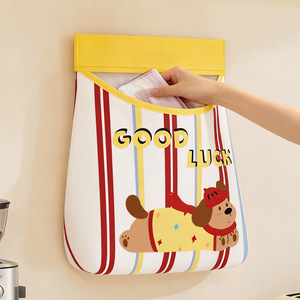 Wall Mounted Storage Bag Rectangle Large Capacity For Kitchen Shopping Bags Plastic Mesh Organizers - Product Image 2