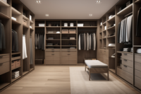 Armoire de garde-robe de placard Offre Spéciale haut de gamme populaire promenade dans une garde-robe de vêtements en bois
