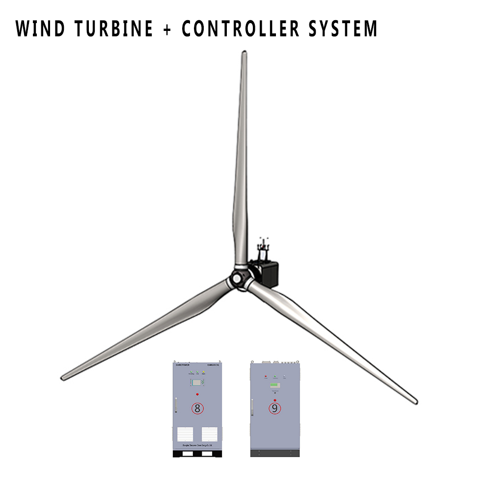 Turbina de viento + sistema del regulador
