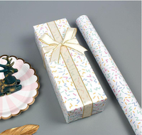 Rouleau de papier d'emballage cadeau personnalisé, mètres, avec impression personnalisée
