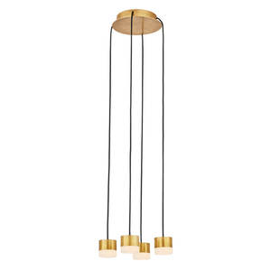 Lámpara Colgante Moderna de Alabastro Natural con 4 Luces LED, Estilo Nórdico, para Sala de Estar o Comedor - Product Image 6