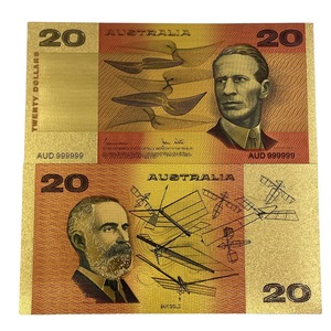Billet de banque commémoratif vintage imprimé à l'<span class=keywords><strong>or</strong></span>, style australien, objet de collection, souvenir pour mariage, décoration d'Halloween - Product Image 4
