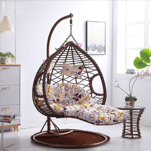 Chaise suspendue d'extérieur en rotin avec support, siège en forme d'œuf, balançoires de jardin et de patio, vente chaude - Product Image 3