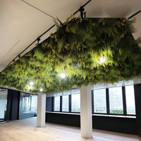 Panneaux de verdure artificielle en faux-bois, feuillage artificiel, herbe artificielle, feuillage de buis, mur végétal vert pour plafond, aspect réaliste et personnalisé