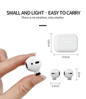 Earbud Pro 5 In-Ear tahan Air, Headphone nirkabel Mini Air Pro5 Pro5s Tws dengan casing pengisi daya
