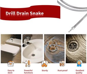 Sturalavandini Elettrico da 3 Metri, Resistente, Compatibile con Trapani Elettrici, Raccogli Capelli, Spirale per Scarichi - Product Image 6