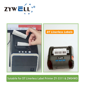 Công nghệ mới zywell inkless nhiệt mã vạch Sticker in 80x60 mét DT linerless nhãn giấy cuộn - Product Image 6