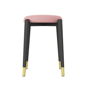 Simple Nordic Metal Iron Art Restaurant Soft Seat <strong>Stool</strong> Household Stackable <strong>Storage</strong> Without Backrest Metal Leg Comfortable <strong>Stool</strong> - Product Image 2