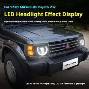 Faróis FT para Mitsubishi Pajero V32 1992-2001, Farol Projetor LED com Luz Diurna, Acessórios Automotivos - Product Image 4