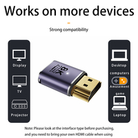 Adaptador JILIAN 8K 4K de 90 Grados, Ángulo Izquierdo/Derecho, Extensor 2.1 Macho/Hembra, Conector de Aleación de Aluminio, 60Hz, para HDTVs, Laptop, PC, Cámara