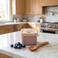 Boîte de conservation en silicone pour compléments alimentaires pour bébés, motif fruit de la passion, avec un plateau à glaçons