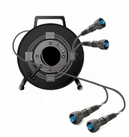 Carrete de Cable de Fibra Óptica Táctico para Exteriores, de Plástico, para Cable de Conexión Blindado LC SC ST FC de 200M