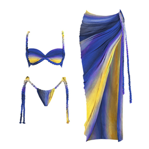 TW Fashion Swimsuit Hawaii Bikini <strong>Sexy</strong> Bathing <strong>Suit</strong> With 3 Pieces Set Bikini Swimwear Women Cover up - Product Image 3