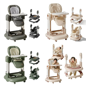 Sedia a <span class=keywords><strong>dondolo</strong></span> per l'alimentazione del bambino e deambulatore pieghevole portatile multifunzionale regolabile bambino da pranzo mangiare seggiolone 3 in 1 - Product Image 2