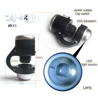 Wholesales Clip-On 30X Zoom Lens Mobile Phone Microscope for Smartphone