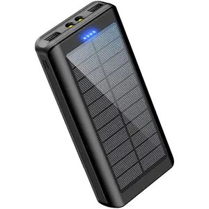 שמש Powerbank 25000 Mah סולארי נייד כוח חבילת 20000Mah מהפך כוח בנק Cargador שמש Celular