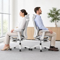 Chaise de bureau ergonomique moderne et confortable en plastique, conforme RoHS, certifiée CE EN 1335, hauteur réglable, pivotante, vente en gros