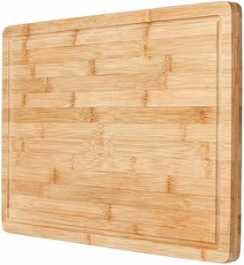 High Quality Large Organic Bamboo Kitchen Chopping Block Wood Cutting Chopping Board with Juice Groove