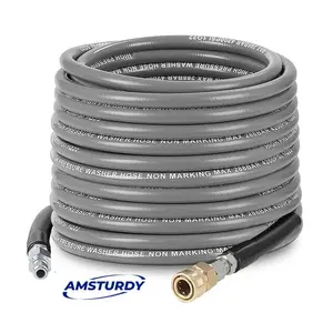 AMSTURDY PH09-15 50ft non-mark kink resistant high tensile wire braided high pressure hoses pipe power pressure washer hose