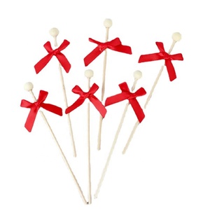 Bow Cake Picks Decoraciones para fiestas Coquette Themed Bowknot Ribbon Cake Topper Cumpleaños Nupcial Baby Shower Boda Decoración <span class=keywords><strong>de</strong></span> Navidad - Product Image 2