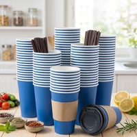Gobelet en papier kraft imperméable biodégradable PHA, compostable à domicile, à paroi simple, pour café, jus, boissons chaudes