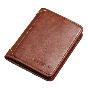Cartera de hombre vintage de tres pliegues, multifuncional, transfronteriza, de una pieza, delgada, corta, de poliéster, para tarjetas y permiso de <span class=keywords><strong>conducir</strong></span> - Product Image 1