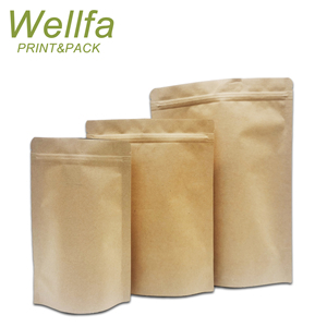<span class=keywords><strong>Doypack</strong></span>-Bolsa Biodegradable De Papel <span class=keywords><strong>Kraft</strong></span> con estampado personalizado, Bolsa ecológica para embalaje De ventana, con cremallera - Product Image 4